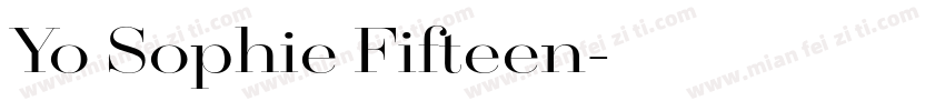 Yo Sophie Fifteen字体转换